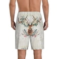 thumbnail image 3 of Kdxio Classy Deer Print Mens Sleep Shorts Bottoms Soft Comfy Pajama Wear Pants with Drawstring Pockets, 3 of 7