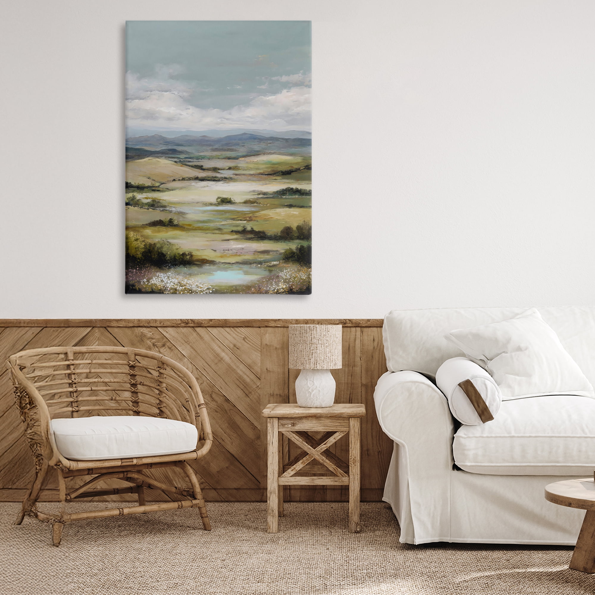 Stupell Industries Rolling Mountain Meadows Canvas Wall Art, design by Petal Prints Design