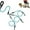Light Blue, variant on Nylon Leash Nylon Reflective Dog Leash Multi-functional Lead Rope with Padded Handle 360 Swivel Hook Free Design for Two Dogs Heavy Duty Clip for Walking Running Outdoor Reflective Dog Leash