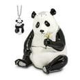 thumbnail image 5 of Bejeweled Black White Color Finish MANDA PANDA Large Panda Trinket Box, 5 of 5