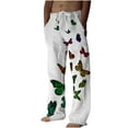thumbnail image 2 of Kayannuo Casual Pants for Men Men's Pants Casual Men's Wide Leg Pants Printed Lace-up Casual Pants Wide Leg Pants Sweatpants Full Length Pants, 2 of 5