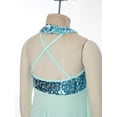 thumbnail image 6 of CHICTRY Girls Halter Glittery Lyrical Modern Dance Dress for Stage Performance, 6 of 7