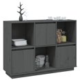 thumbnail image 2 of vidaXL Sideboard Grey 110.5x35x80 cm Solid Wood Pine, 2 of 5