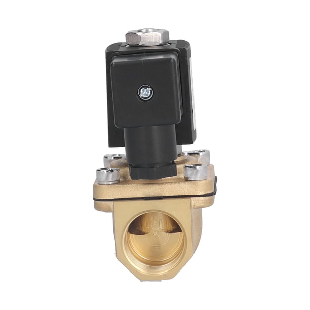 Válvula Solenoide Eléctrica, Válvula De Latón G 3/4 Pulg. Tipo De Diafragma Normalmente Cerrada Para Aguas Residuales Para Gas Para Aire