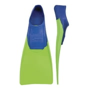 FINIS Long Floating Fins - Swimming Fins for Men, Women, and Kids - Swim Flippers to Improve Body Alignment - Swim Fins for Swimming Accessories - Blue/Lime Green, XXXS (Jr. 8-11)
