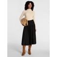 thumbnail image 3 of Scenario Women's Rib Mock Neck Top with Long Sleeves, Sizes XS-XXXL, 3 of 6