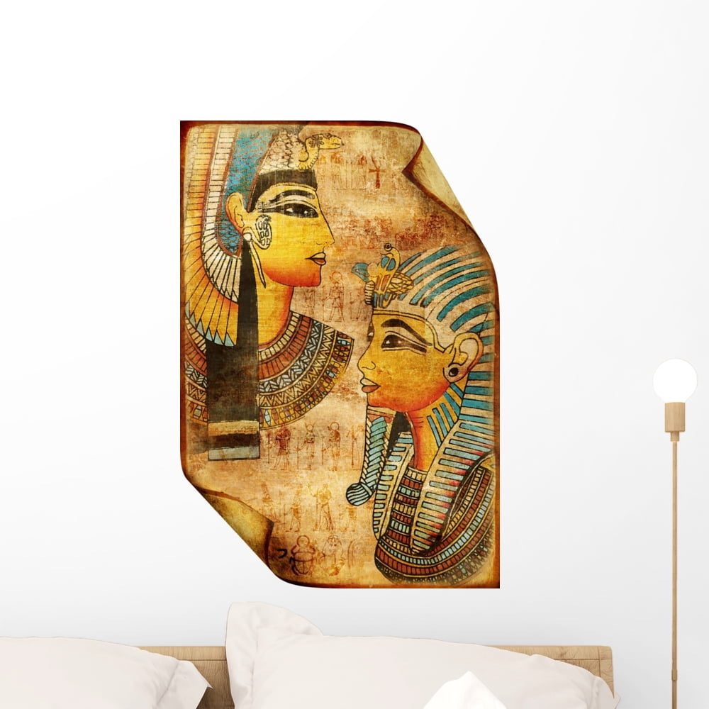 Old Scroll with Egyptian Wall Mural by Wallmonkeys Peel and Stick ...