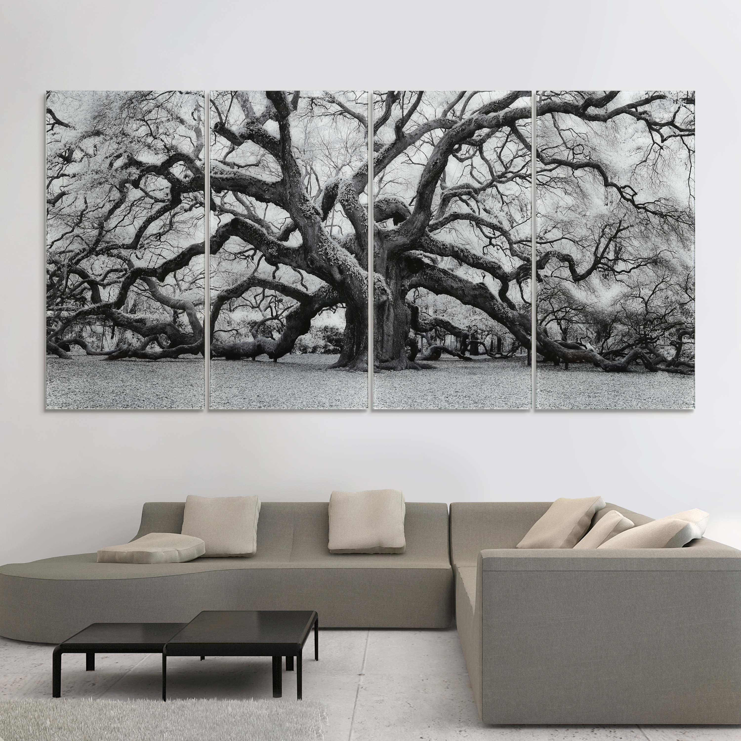 Growth ABCD 36 in x 72 in Mixed Media Art, by Empire Art 4 Count