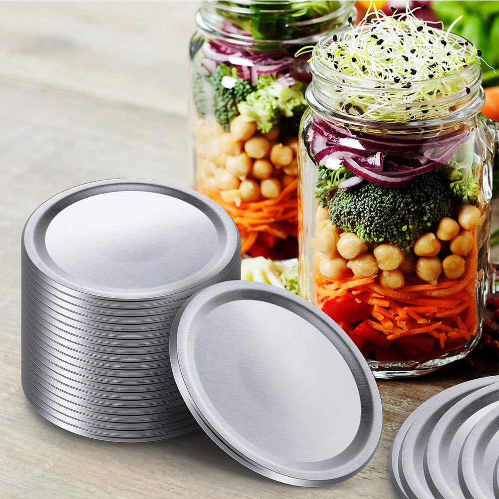 24 Pack Canning Lids Regular Mouth, Mason Jar Splittype Lids Leak