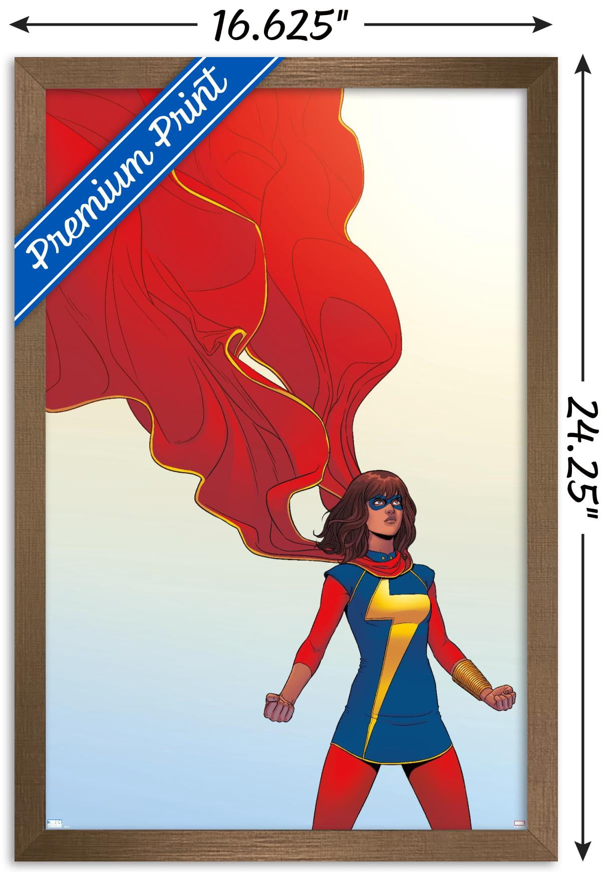 Marvel Comics - Ms. Marvel - Ms. Marvel #3 Wall Poster, 14.725" x 22.375", Framed