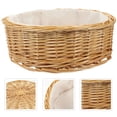 thumbnail image 3 of BRIGHTFUFU Cesta de mimbre de mimbre multifunción Cesta de bocadillo tejido Cesta de frutas portátiles Canasta de pan tejido, 3 of 7