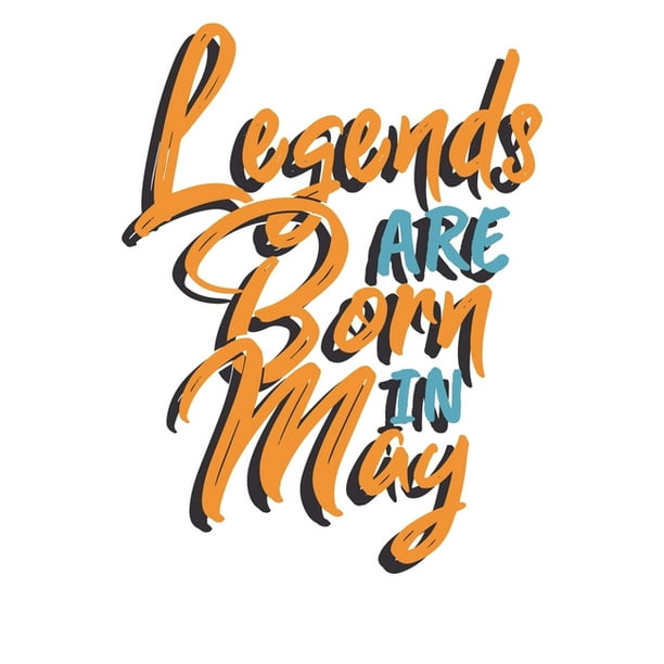 Legends are born in May Notizbuch DIN A5 Blanko 120 Seiten Legenden