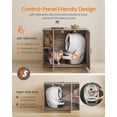 thumbnail image 2 of Feandrea Litter Robot Enclosure, Automatic Cat Litter Box Furniture with Charging Station, Adjustable Shelf, 39.4 x 26.8 x 31.5 Inches, Heather Greige, 2 of 7