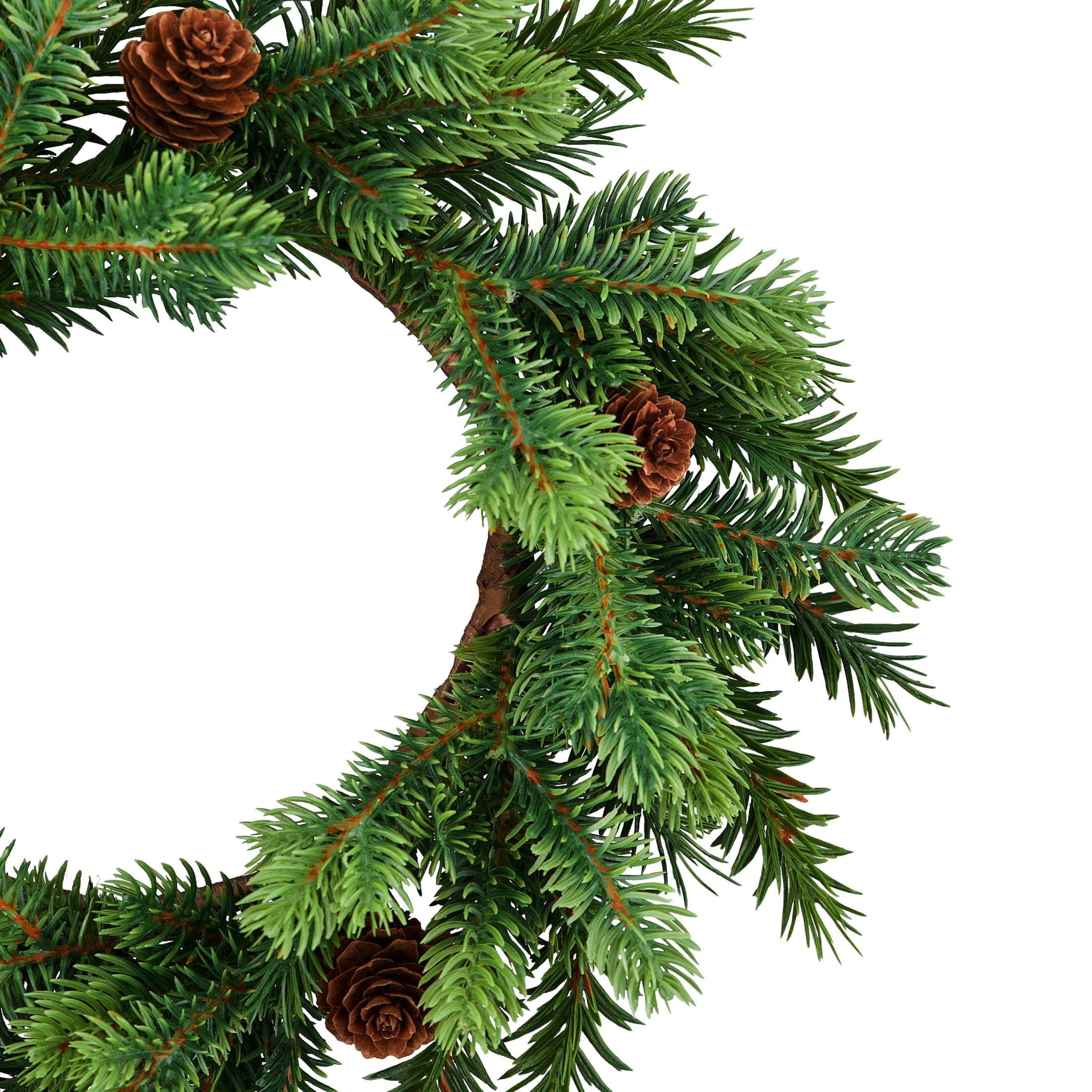 Evergreen with Pinecones Artificial Mini Christmas Wreath, Green, 11", by Holiday Time