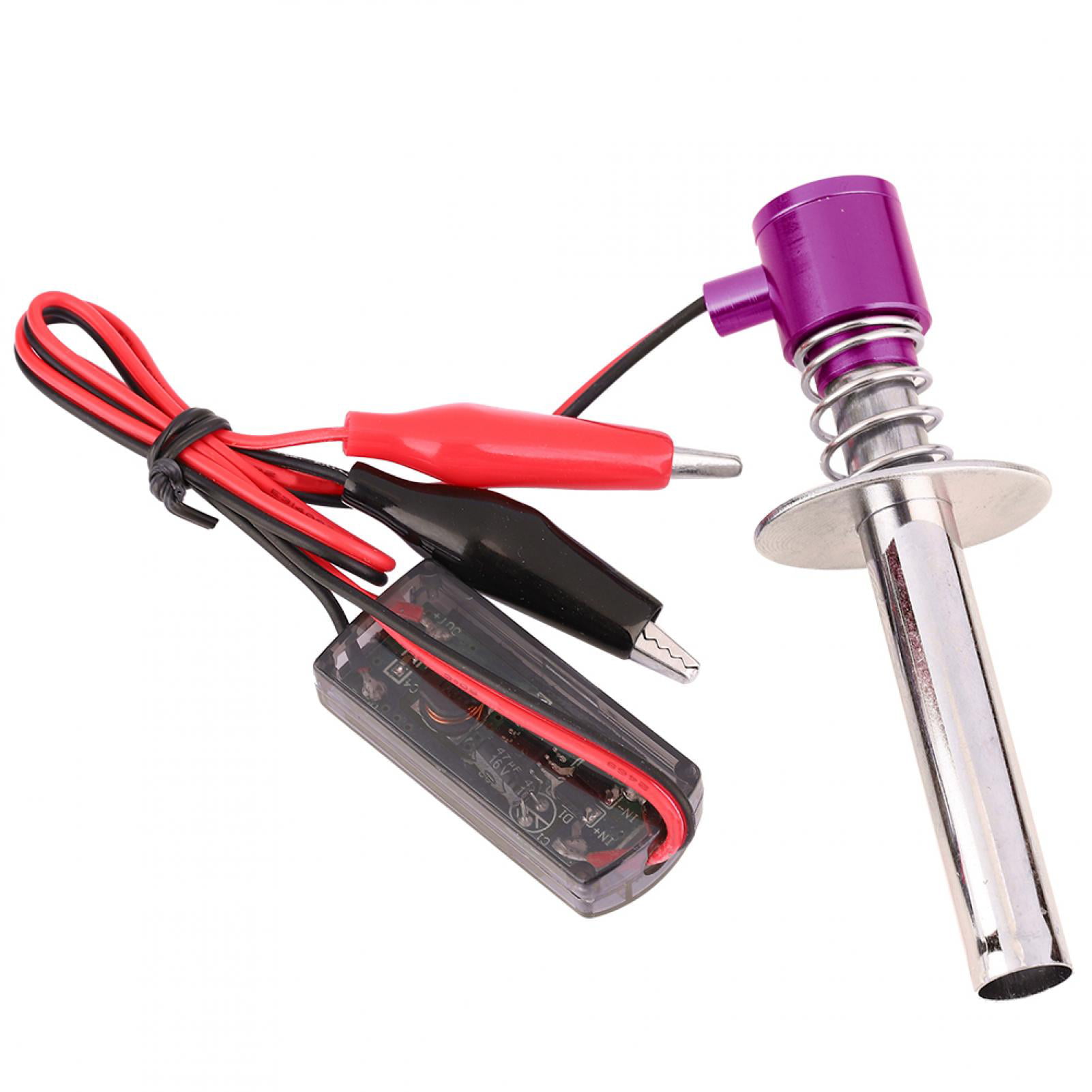 Purple Plastic Metal 6V-24V Electric Glow Plug Starter Igniter for Nitro RC Car 