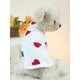 thumbnail image 3 of Valentine's Day 1pc Pink Pet Clothes High Collar Warm Casual Style Two Feet Jumpsuit Heart Patterned T-Shirt Suitable For Small And Medium-Sized Dogs,, 3 of 4