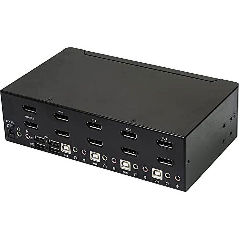 StarTech.com DisplayPort KVM - 4 Port - 4K 60Hz - Dual Monitor KVM - DisplayPort Switch - KVM DisplayPort - Desktop KVM Switch (SV431DPDDUA2)