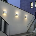 thumbnail image 5 of Aplique de pared LED de 12 W para interior y exterior, resistente al agua IP65, 960 lm, moderno aplique de aluminio, regulable, blanco neutro 4500 K [blanco], 5 of 5