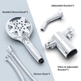 thumbnail image 2 of Filtered Handheld Shower Head, 9 Mode, High Pressure , 59" Hose, Adjustable Bracket And Shower Arm, Chrome Finish, 2 of 9