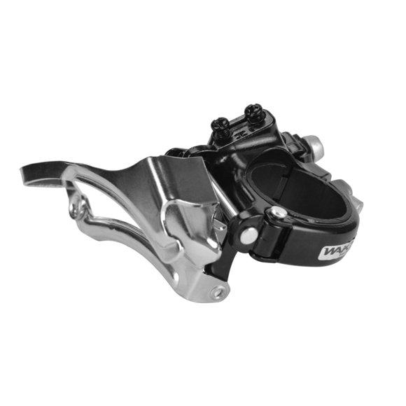WAKE Alloy-Steel Bicycle Front Derailleur for 42-34-24T Crankset, Black & Silver, 110x80mm, 45g