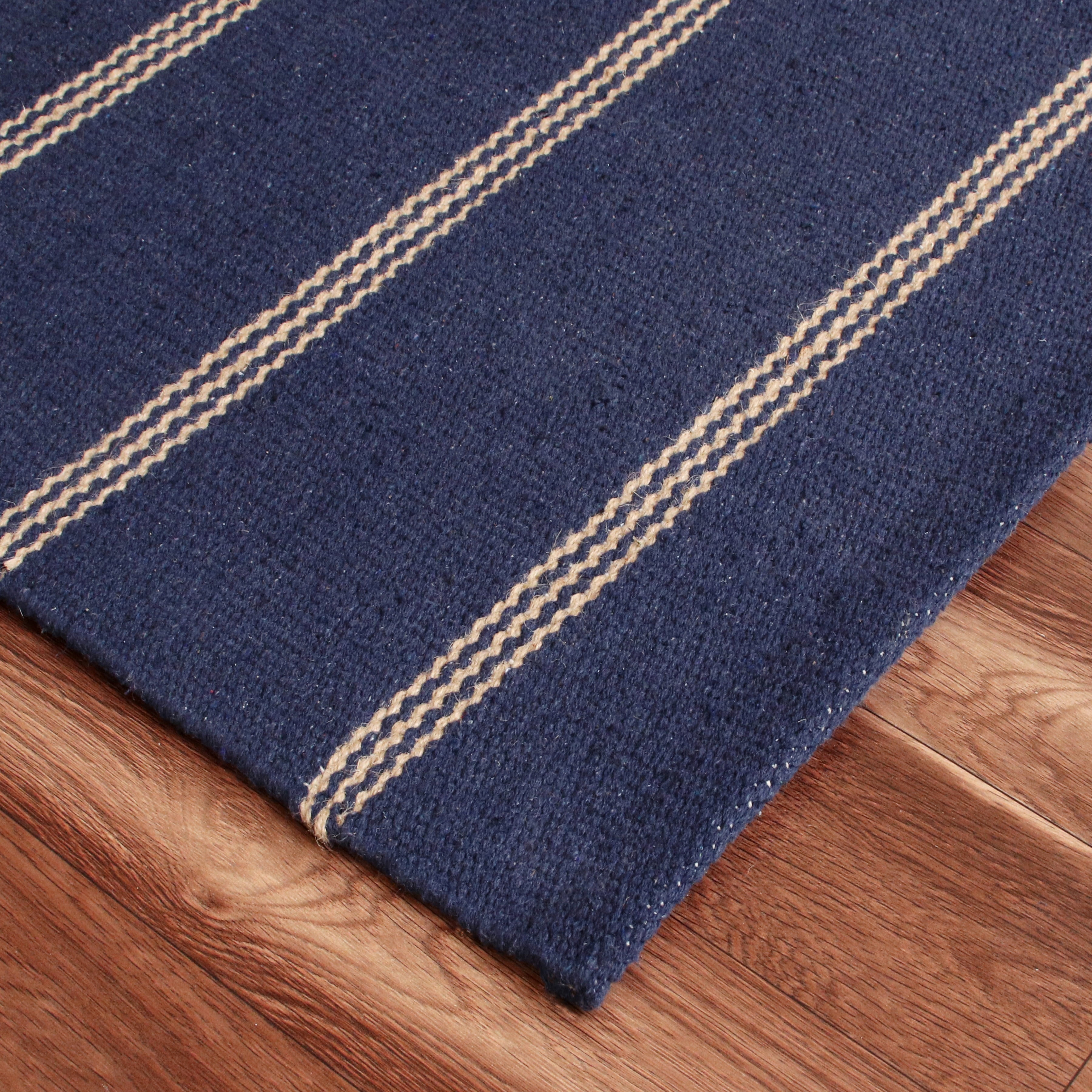 Ox Bay Striped Hand-Made Area Rug, 12' x 9'