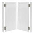 thumbnail image 4 of White Wood Swinging Door Wall-Mounted Double Half Cafe Doors Saloon Bar W/ Hinge, 4 of 18