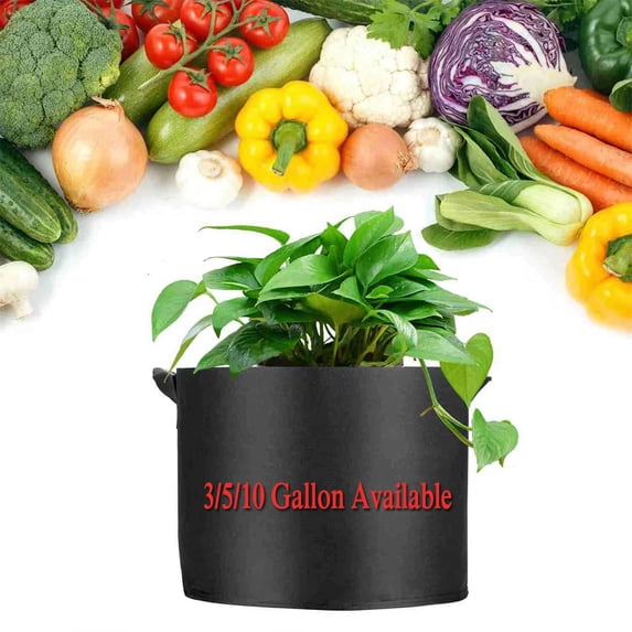 3/5/10 Gallon Grow Bags, Fabric Pots with Handles