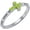 White, variant on 925 Sterling Silver White Gold Plated Green Peridot Ring - Women's Christmas Gift