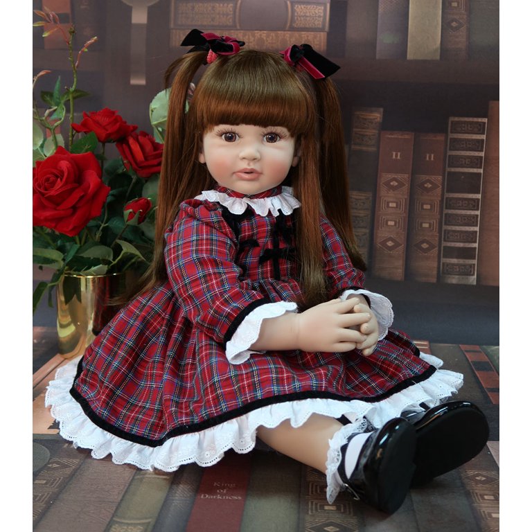 60Cm reborn vinyl toys girl baby doll silicone princess child