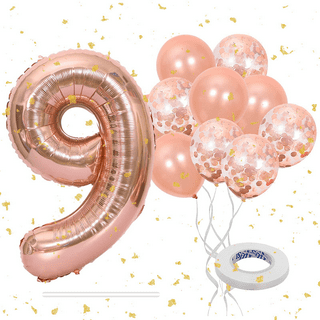 Ballon mylar chiffre 1 rose gold 40cm - Fiesta Republic