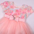 thumbnail image 3 of Girl Short Sleeve 3D Flower Tutu Dresses Holiday Princess Wedding Party Costume, 3 of 5