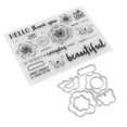 thumbnail image 3 of Kit de Tampon Transparent Design Unique Fleur Papillon Modèle Transparent Ensemble de Découpe pour Bricolage Scrapbooking, 3 of 14