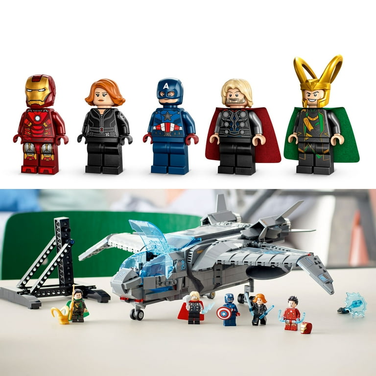 LEGO Marvel The Avengers Quinjet 76248, Spaceship Building Toy Set with Thor, Iron Man, Black Widow, Loki and Captain America Super Heroes