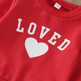 thumbnail image 6 of Valentine's Day Baby Outfit Toddler Valentine's Day Boys Winter Long Sleeve Letter Prints Tops Pants 2PCS Outfits Clothes Set Festival Spring Clothes for Toddler Girls 2T 3T, 6 of 7