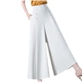 thumbnail image 2 of Azrian Summer Casual Long Trousers for Women Women's Casual Daily High Waisted Solid Loose Wide Leg Pants, 2 of 4