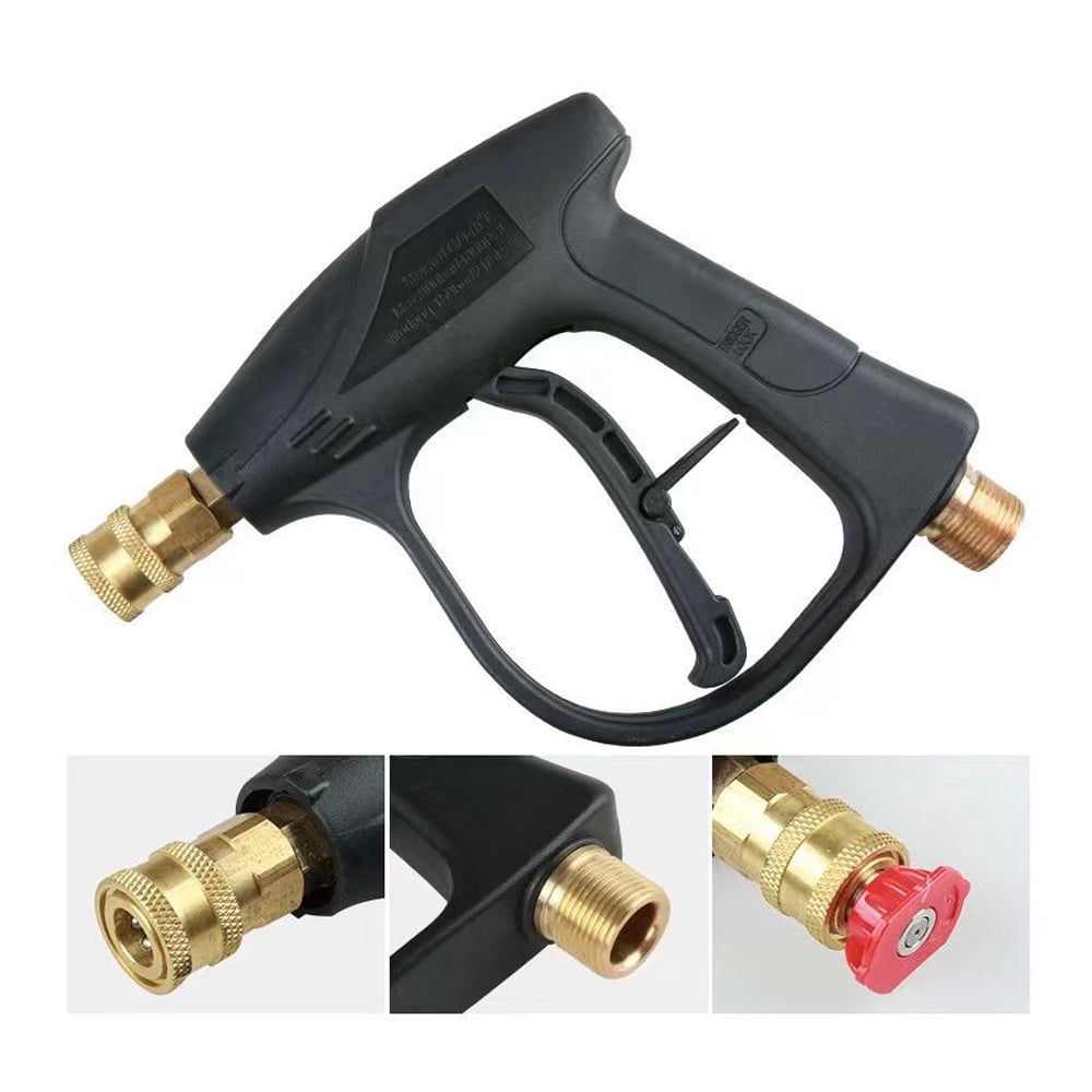 Elowen Washer with Foam Cannon Inner High Pressure Washer Gun with Foam Bottle 1/4inch Quick Connector, 0-60° 5pcs Pressure Washer Nozzle Tip 1L Foam Bottle Outer Thread 22mm Inner 14mm