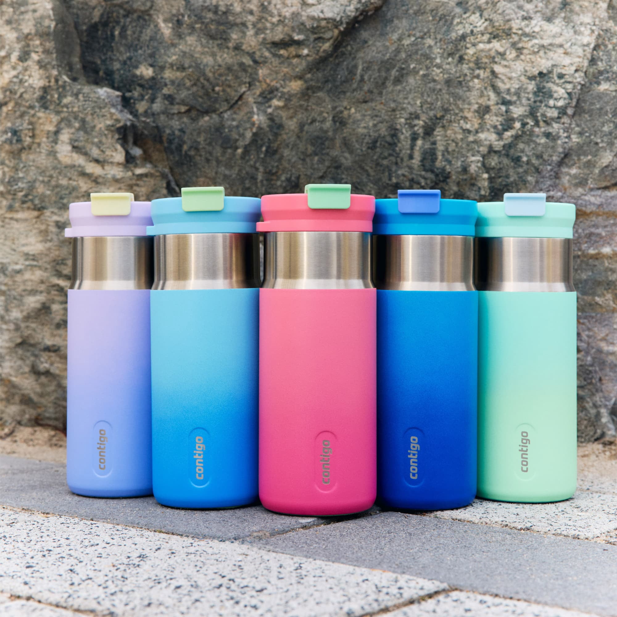 Contigo DualSip 16 oz Compact Leakproof Insulated Water Bottle with 2-Way Lid