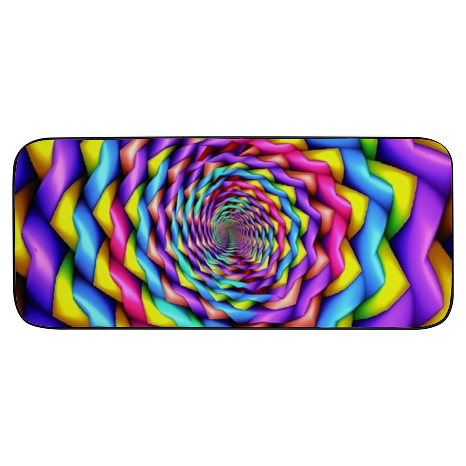 Heduofu Doormat Colorful Rainbow Spirals Non-Slip Indoor Entryway Door Mat (Rubber Backing) Decorative Door Mat, Door Mat with Non-Slip Rubber Backing, Easy Cleaning, Traps Dirt, for Entry, Patio