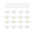 thumbnail image 4 of 16x Hand Fans Bamboo Hand Held Fan for Drawing Blank Paper Folding Fans Bulk for Preschool Supplies Home Party Favors DIY Decoration White, 4 of 8