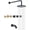 Matte Black, variant on SUMERAIN 3 Handle Shower Faucet Set with Tub Spout and 8" Rain Shower Head, Tub and Shower Trim Kit with Rough-in Valve Chrome