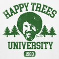 thumbnail image 3 of Teelocity Bob Ross Happy Trees University White Short Sleeve Graphic Tee, 3 of 4