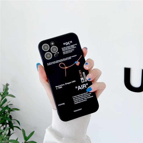 Hot Tides Brand Sneakers Funda de teléfono para iPhone 14 13 12 Mini 11 Pro X XR XS MAX 7 8 6 Plus Etiqueta Carta Funda de silicona Coque Tan Jianjun unisex