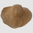 thumbnail image 2 of Bxsruta Women's Wide Brim Straw Sun Hat for Beach Summer Outings Sun Protection Sweet Forest Style, 2 of 3