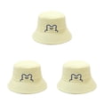 thumbnail image 4 of Qarigey Sombreros de cubo Bordado Hombres Mujeres Gorras Sombrero de pescador vintage Estampado en la playa Ropa de diario Sombrero de ala Type1 NO1, 4 of 6