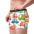thumbnail image 2 of Yiaed Doodle Cars Print Men's Soft Cotton Boxer Shorts Breathable Boxers Underwear Moisture-Wicking Underwear Stretch Boxer Briefs for Man-Medium, 2 of 5