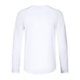 thumbnail image 4 of ZRGHAOYLQ Plus Size Men's Long Sleeve Athletic Shirts UV Sun Protection Cooling Shirt Solid Color Crewneck Slim Tops White XXXL, 4 of 4