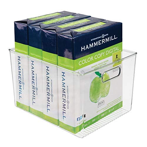 Staplers Envelopes Filing Cabinets Clear Organizer for School Supplies Pencils mDesign Plastic Storage Container Bin with Carrying Handles for Home Office Pens Shelves Notepads Staplers Envelopes Filing Cabinets Clear Organizer for School Supplies Pencils mDesign Plastic Storage Container Bin with Carrying Handles for Home Office Pens Shelves Notepads