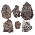 thumbnail image 4 of Lot Of 6 Pcs Hand Carved Wooden Printing Block Scrapbook Stamp Woodblock Art, 4 of 4