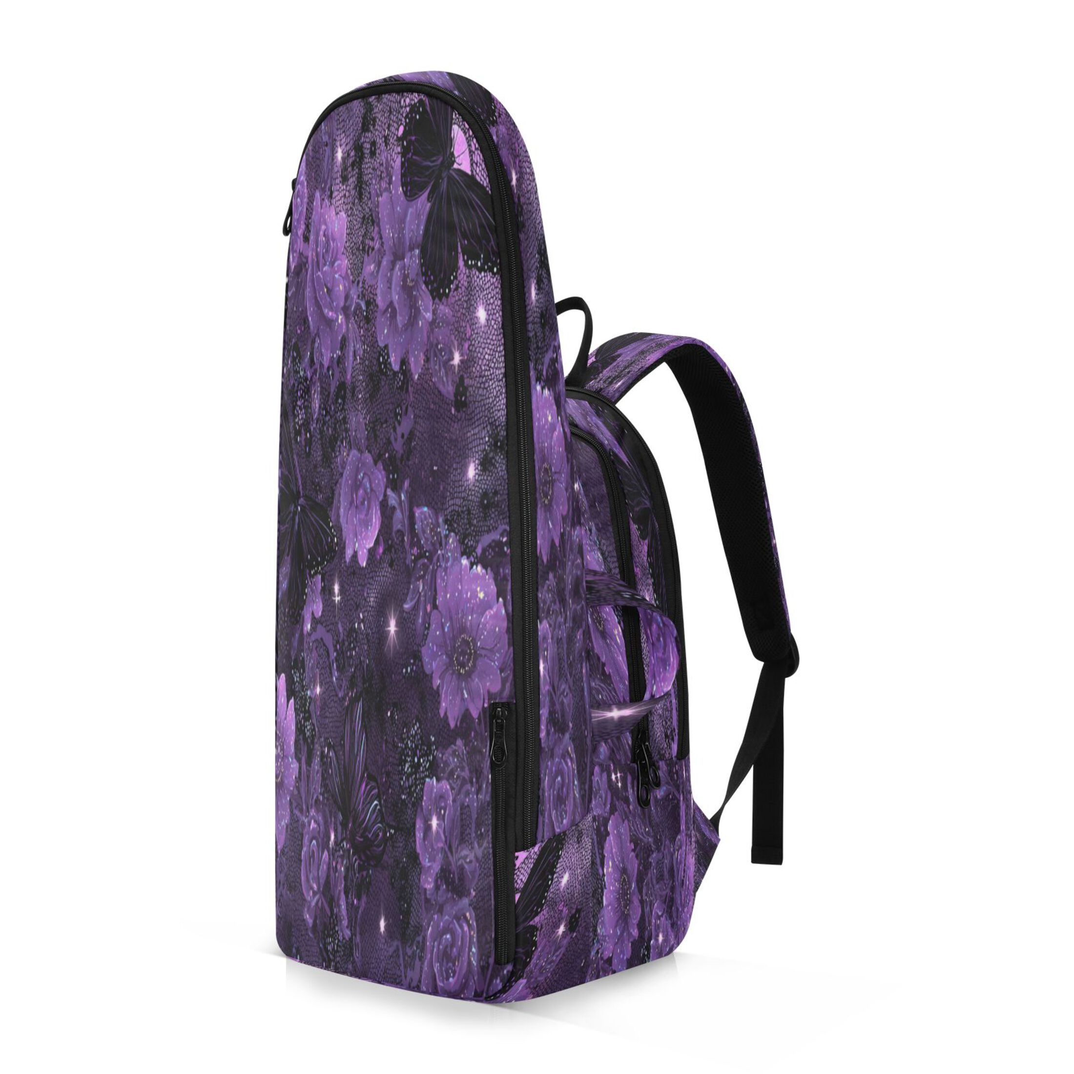 2 Racquet Holder Tennis Backpack Tennis Racket Covers Gym Bags Gorgeous Pink Flowers and Butterflies