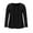 Black, variant on Long Sleeve Plus Size Linen Tops for Women Casual Fall Pleated Front Button Round Neck T Shirts Loose Flowy Tees (5XL, Yellow)